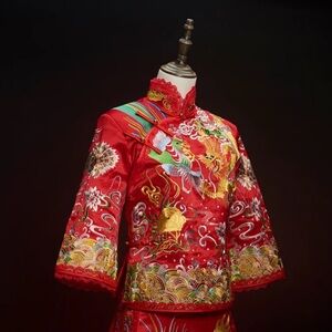 Traditional Chinese Wedding Gown - Two Piece Set